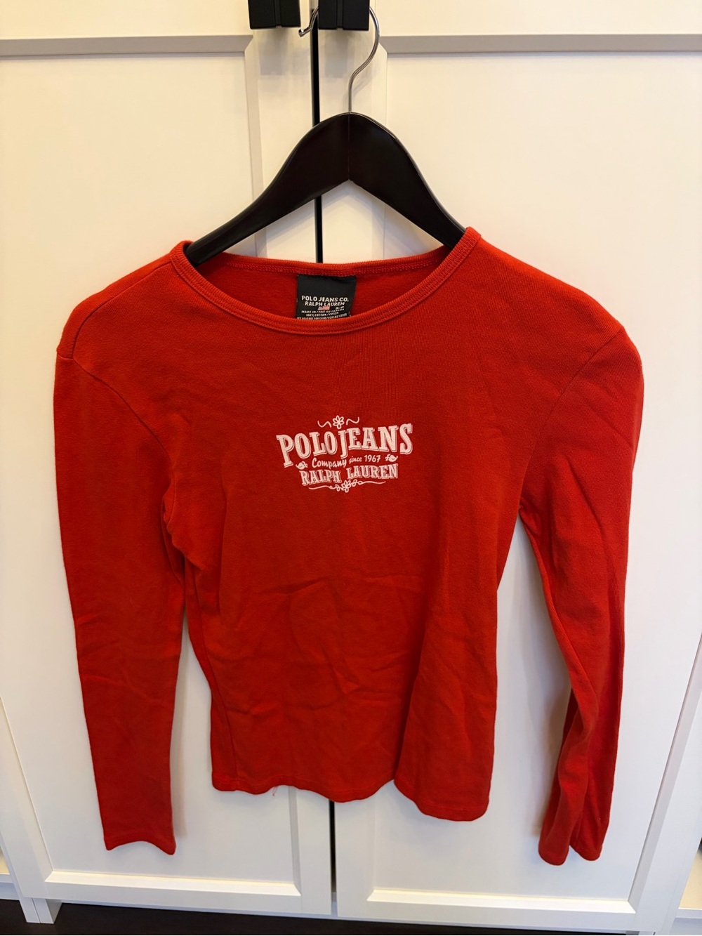 Ralph Lauren Polo Jeans Red Long-Sleeve women top